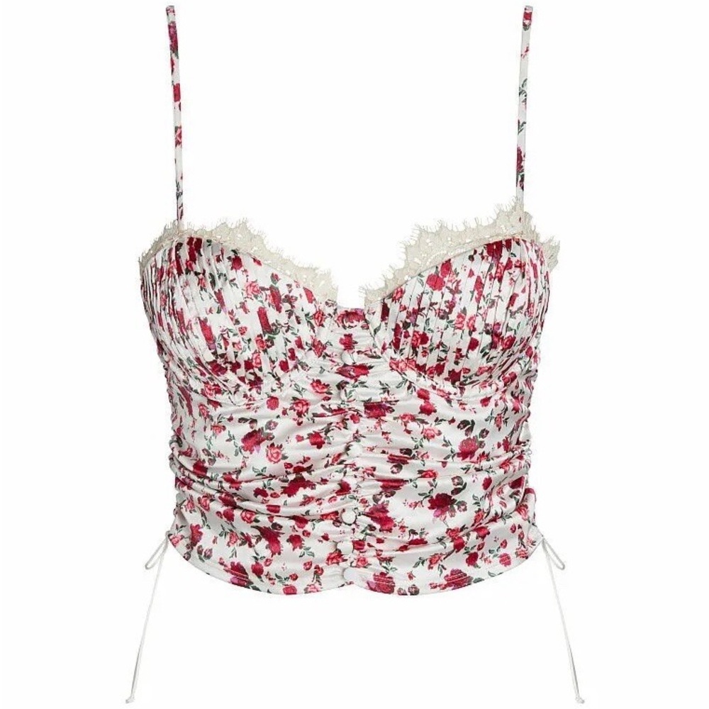 Victoria’s Secreet For Love And Lemons Roses Floral Lace Corset